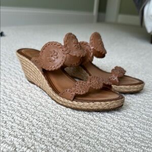 Jack Rogers Tan Wedge Espadrilles